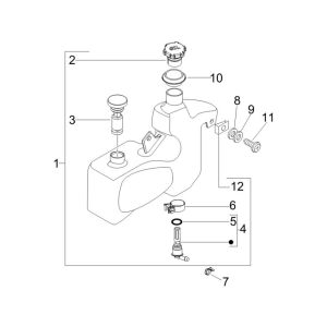Serbatoio olio 2 tempi Vespa LXV 50