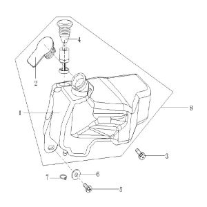 Serbatoio olio generico Cracker 50 2 tempi blu 2010
