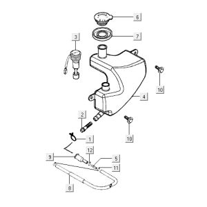 Serbatoio olio argento Kymco Yup 50 2 tempi AC