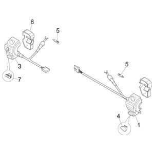 Interruttori di sterzo a 2 tempi per Vespa LXV 50