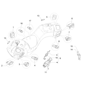 Interruttori - Pulsanti Piaggio MP3 300 LT Sport 2009-2014