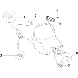 Interruttori di sterzo AC a 2 tempi per Vespa LX 50