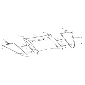 Minigonne laterali del cappuccio inferiore Turbo RG50 125