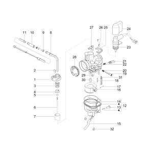 Ricambi carburatore Piaggio NRG Power DD 50 2 tempi LC 2007-2017