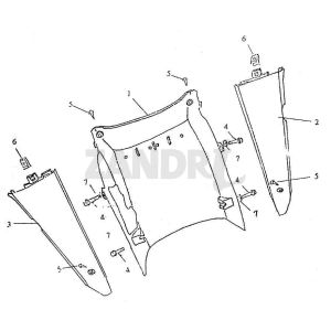 Lower Cowl - Minigonne laterali BTC Grande Retro GT1 crema caffè