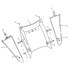 Carena inferiore - Minigonne laterali Turbho RG50 crema caffè
