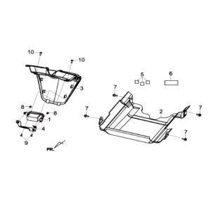Copertura sottopiastra/radiatore Sym Joymax 300I ABS E3 2014-2016