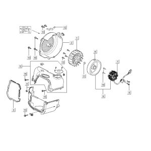 Accensione - statore - volano - cappucci di raffreddamento Kymco Agility Fat 12' 4 tempi marrone