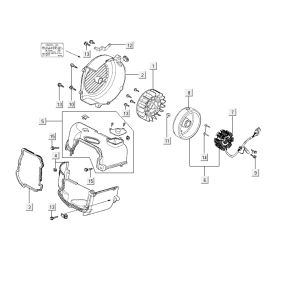 Accensione - statore - volano - cappucci di raffreddamento Kymco Delivery 4 tempi nero