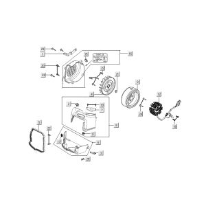 Accensione - Statore - Volano - Cappucci di raffreddamento Kymco People S 50 4 tempi Blu elettrico