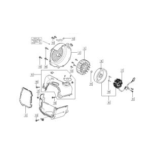 Accensione - statore - volano - cappucci di raffreddamento Kymco Like TT 4 tempi nero lucido 2015 2015