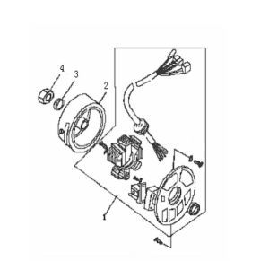 Accensione - statore - volano Generic Xor 50 2 tempi blu 2006 25