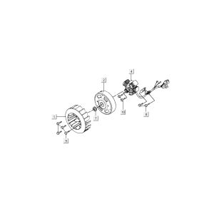 Accensione - Statore - Volano Kymco DJ 2 tempi argento