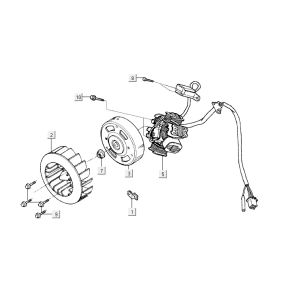 Accensione - Statore - Volano Kymco Vitality 50 2 tempi AC argento perlato