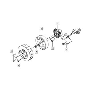 Accensione - Statore - Volano Kymco Yup 50 2 tempi AC blu limitato
