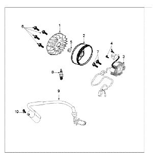 Accensione - Statore - Volano - Bobina di accensione - Candela Peugeot Tweet verde antico