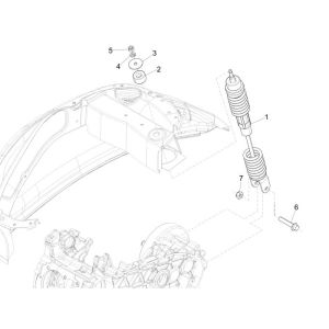 Ammortizzatore Vespa Sprint 50 4 tempi IGET 3V Euro 4
