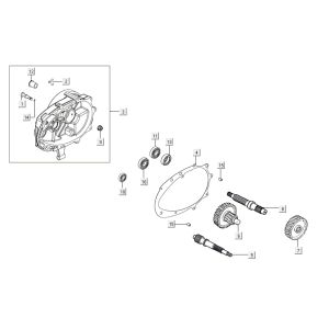 Teething - Cambio Kymco Agility 16'+ 4 tempi nero lucido