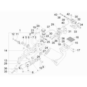 Pompa freno - Pedale Freno Piaggio MP3 300 LT Sport 2009-2014