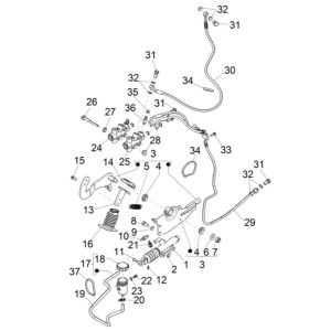 Pompa Freno - Pedale Freno Piaggio MP3 300 HPE/300 HPE Sport ABS Euro 5 2020-2022