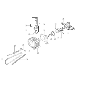 Cilindro - Albero motore Kymco People S 50i Euro 4 Marrone opaco