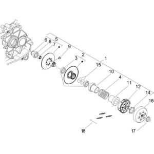 Frizione - Scatola frizione Piaggio Zip 2000 4 tempi AC