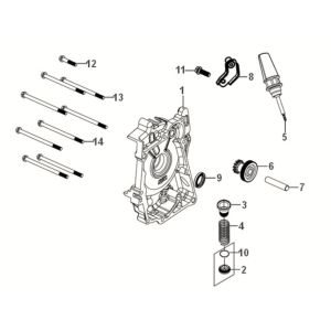 Carter destro - Filtro olio - Asta di livello Sym Fiddle IV 50 Euro 5