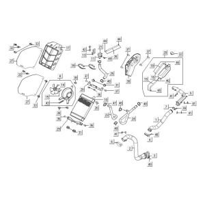 Radiatore - Sistema di raffreddamento Kymco MXU 300R