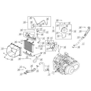 Radiatore - Sistema di raffreddamento Kymco MXU 500