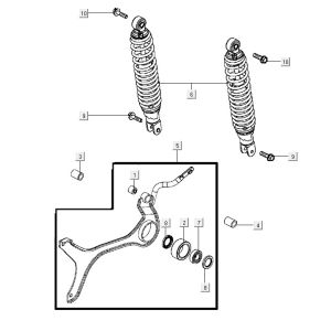 Rear cushion Kymco Super8 R E5