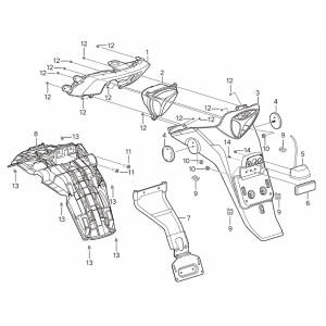 Parafango posteriore Yadea Voltguard