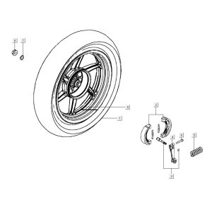 Rear wheel Kymco Super8 R E5