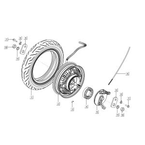 Ruota posteriore - Motore Niu M1