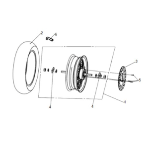 Ruota posteriore Sym E-Fiddle