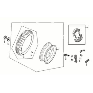 Ruota posteriore Sym Fiddle IV 50 Euro 5