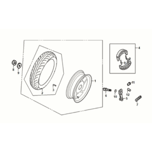 Ruota posteriore Sym Orbit III 50 E5