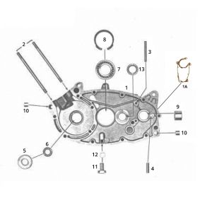 Mezzo basamento destro Zundapp GTS 50 517-39L0
