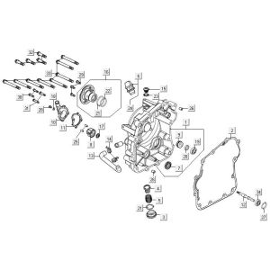 Carter destro - Pompa acqua Kymco MXU 300R