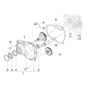 Ingranaggi - Piaggio MP3 300 ie LT Trasmissione aziendale - Sport (con e senza ABS) 2016-2018