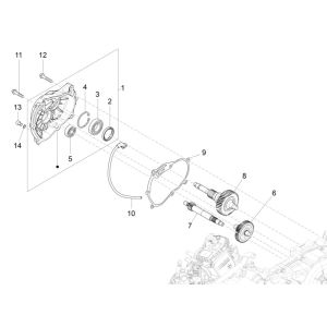 Ingranaggio - Trasmissione Piaggio MP3 300 HPE/300 HPE Sport ABS Euro 5 2020-2022