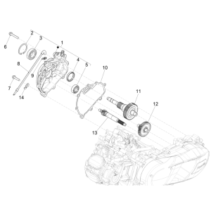 Ingranaggio - Trasmissione Vespa GTS 125 IE ABS Euro 5 2021
