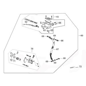 Cilindro del freno - Leva del freno - Tubo del freno - Pinza - Pastiglie freno China Retro Extra Brown