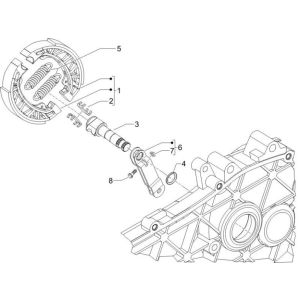 Freno posteriore - Ganasce freno Piaggio Zip 2000 4 tempi AC