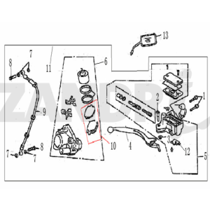 Freni, a destra - Specchietto crema caffè BTC Grande Retro GT1