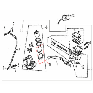 Parti del freno, destra - Mirror Killerbee Custom coffee cream