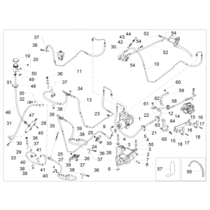Sistema frenante - Cilindri freno - Tubi freno - ABS Piaggio MP3 350 Maxi Sport ABS Euro 4 2018-2020