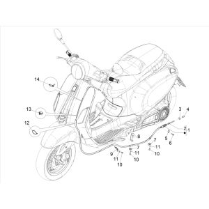 Cavo freno posteriore Vespa Elettrica 25km/h SCH Euro 5 2021