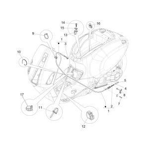 Cavo freno posteriore Vespa Primavera 50 4 tempi IGET 3V Euro 5