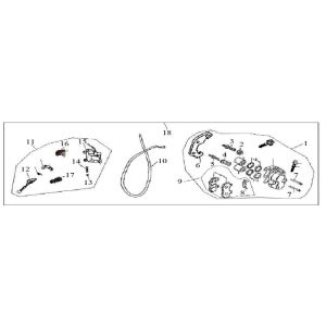 Pinza freno - Tubo freno - Pastiglie freno AGM GT blu