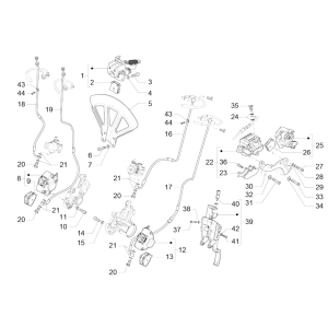 Pinza Freno - Pastiglie Freno - Tubo freno (ABS) Piaggio MP3 350 Maxi Sport ABS Euro 4 2018-2020